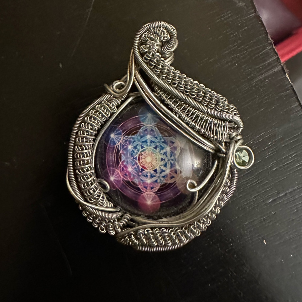 Wire wrapped pendant